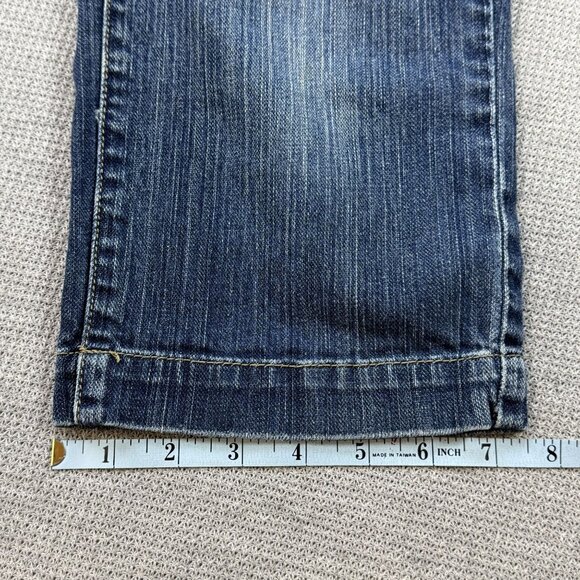 Aeropostale Womens Blue Denim Capri Jeans Size 3/4 Medium Wash Stretch Pockets - Picture 12 of 13